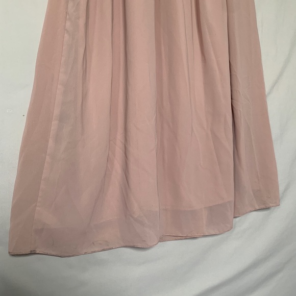 H&M one shoulder maxi dress in blush | size 8 - Picture 4 of 13